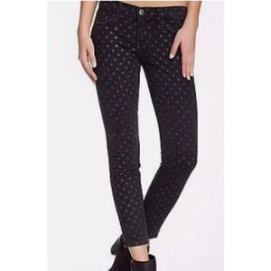 Current Elliott The Stiletto Polka Dot Jean Black
